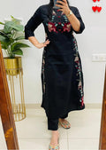 BLACK EMBROIDERY COORDS