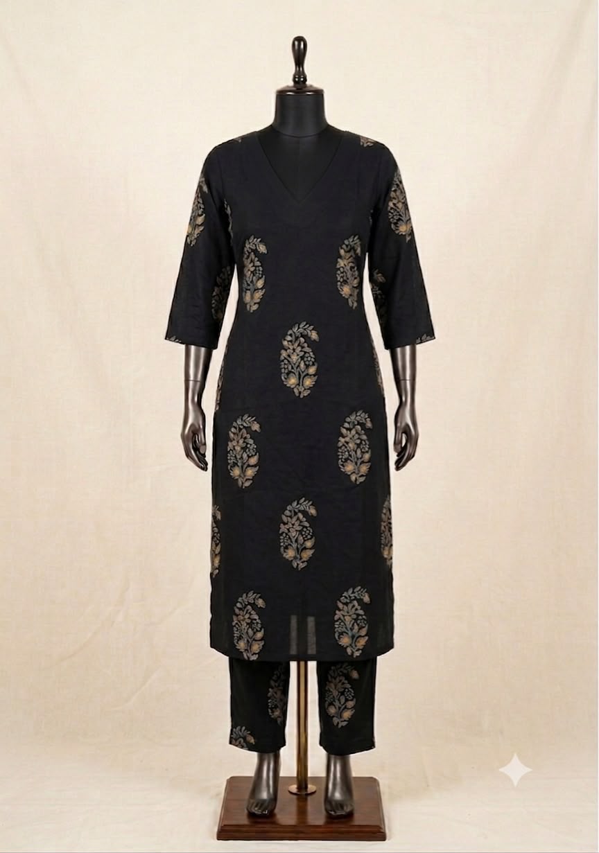 BLACK FLORAL COORDS
