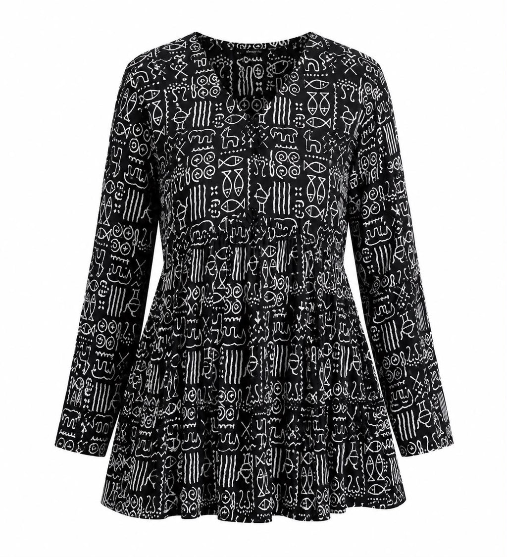 BLACK PEPLUM TOP