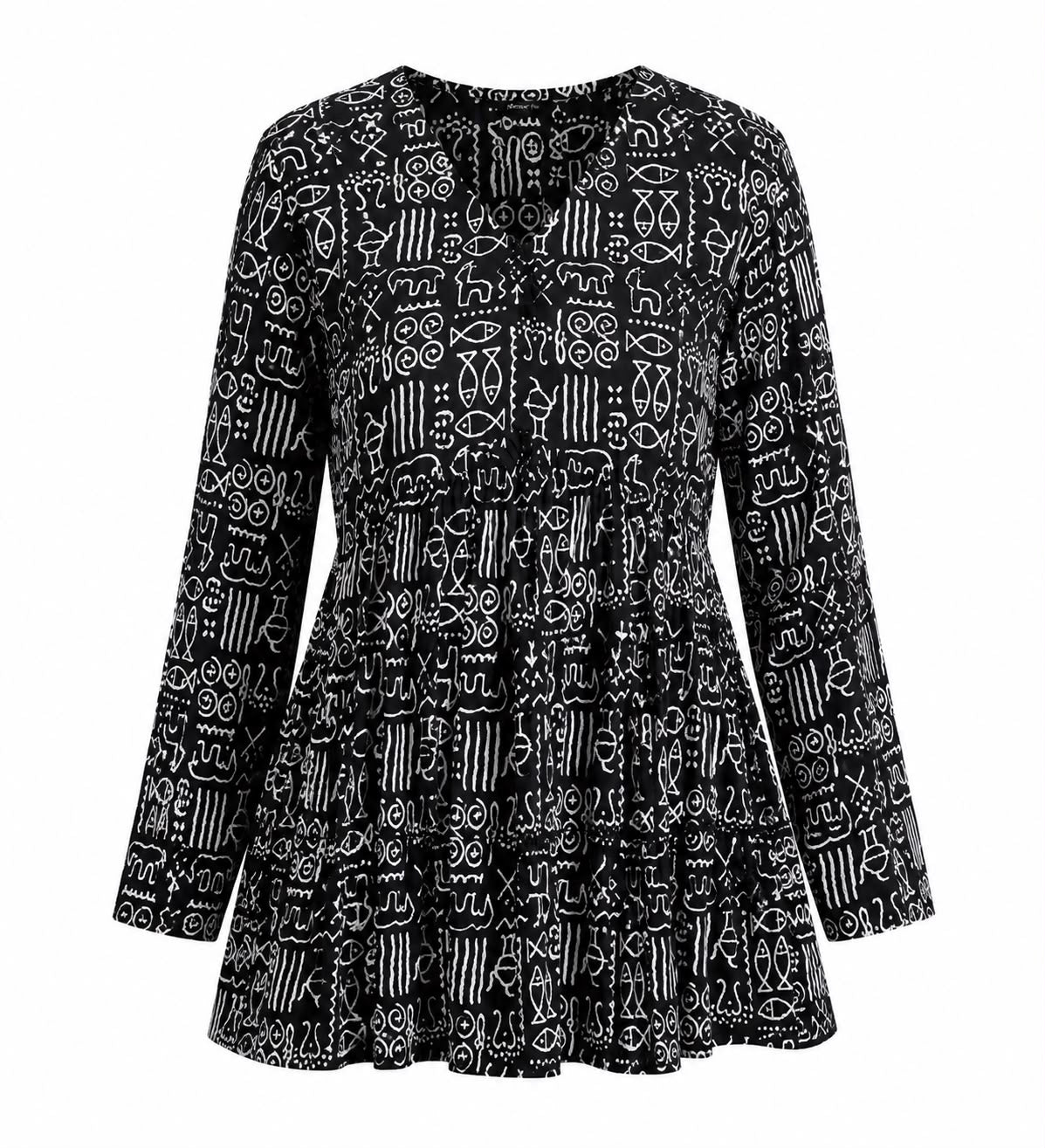 BLACK PEPLUM TOP